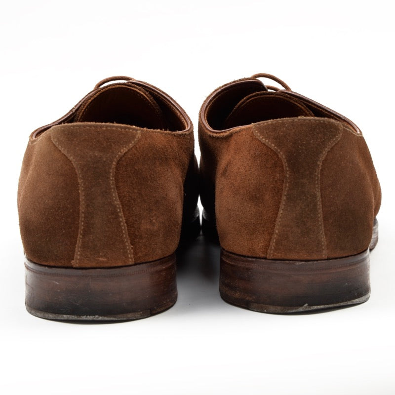 Alt Wien x Crockett & Jones Suede Norweger Split Toe Shoes Size 7E - Tobacco Brown
