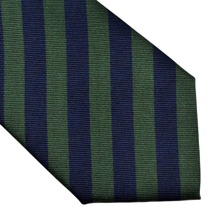 Maestro x Strießnig Striped Silk Tie - Blue & Green