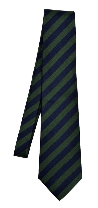 Maestro x Strießnig Striped Silk Tie - Blue & Green