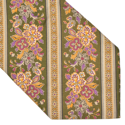 Brooksfield-Krawatte mit Baumwolldruck – Blumenmuster