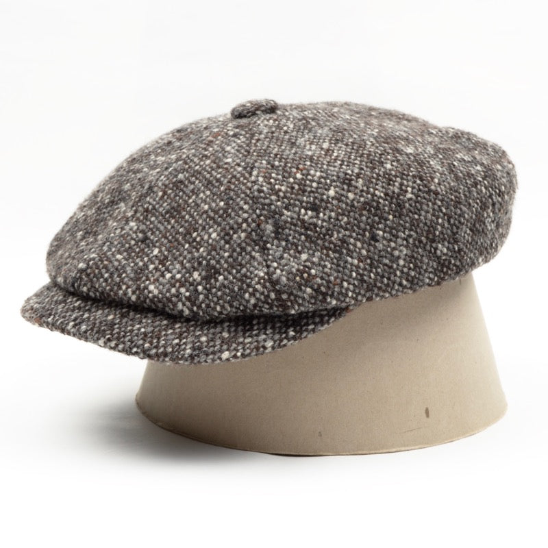 Stetson Hatteras Donegal Tweed Flatcap Hut Größe 55/S - Braun