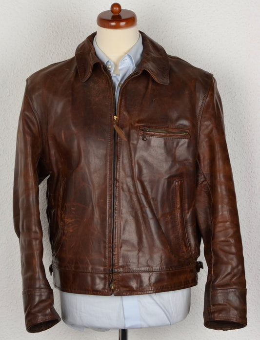 Vintage Aero Leather Front Quarter Horsehide Leather Jacket