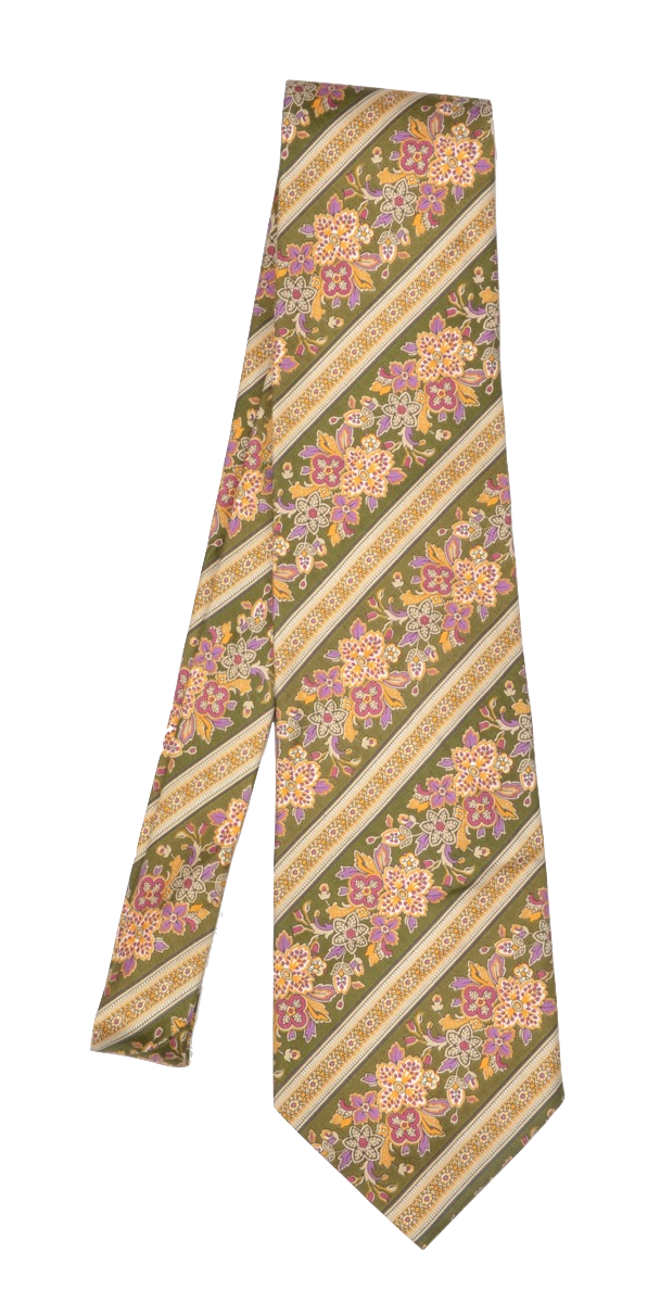 Brooksfield Cotton Print Tie - Floral