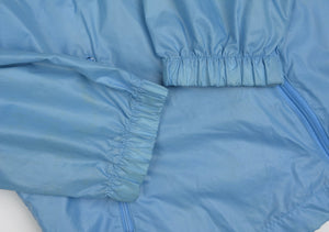 Vintage 80er Jahre Adidas Packable Nylon Regenjacke Größe 48/38 - Himmelblau