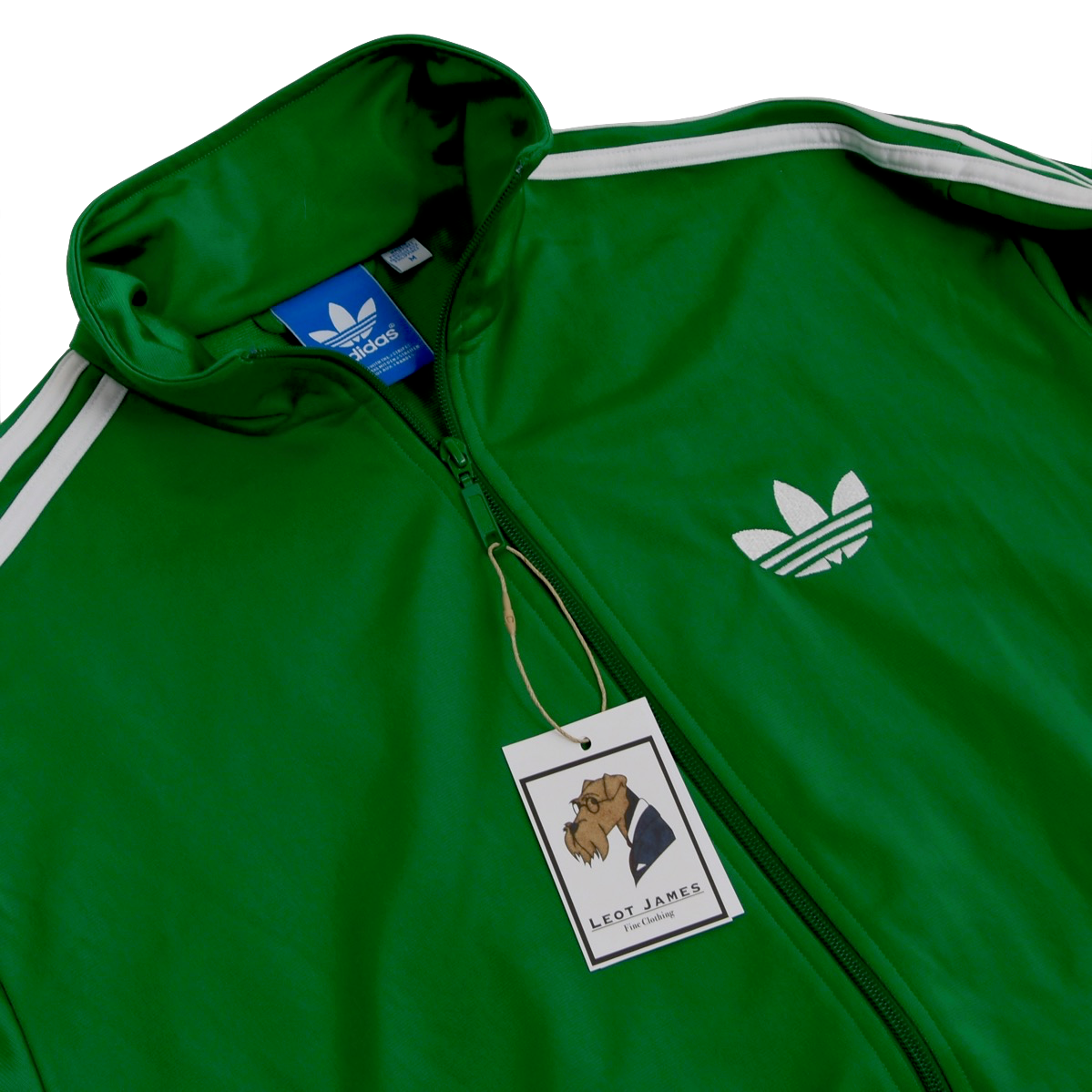 Throwback Adidas Firebird Track Jacket Size M Kelly Green Leot