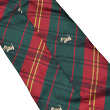 Laden Sie das Bild in den Galerie-Viewer, Westie-Krawatte aus karierter Seide - Rot und Grün