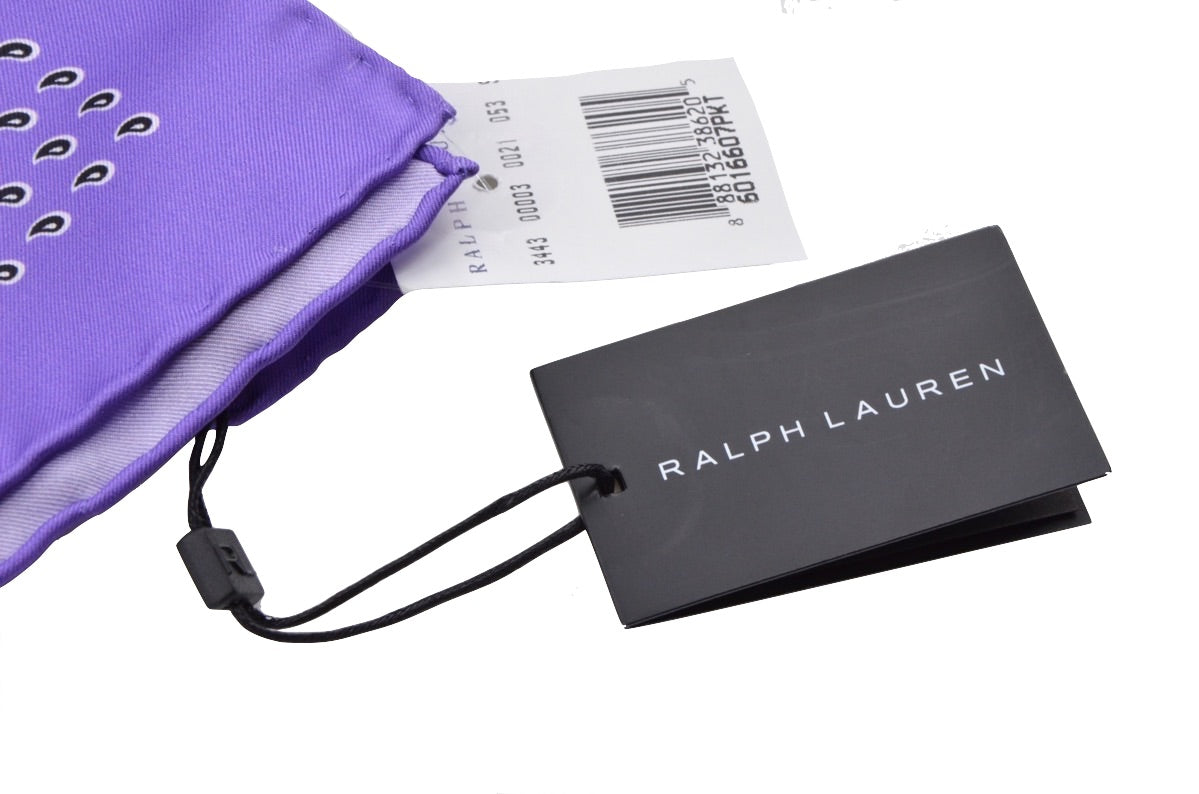 Ralph Lauren Black Label Silk Pocket Square - Lavender