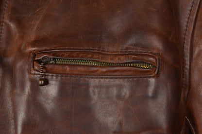 Vintage Aero Leather Front Quarter Horsehide Leather Jacket