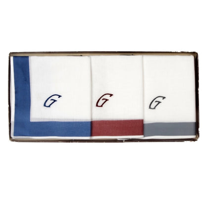 Monogrammed Cotton Handkerchief/Pocket Square - G