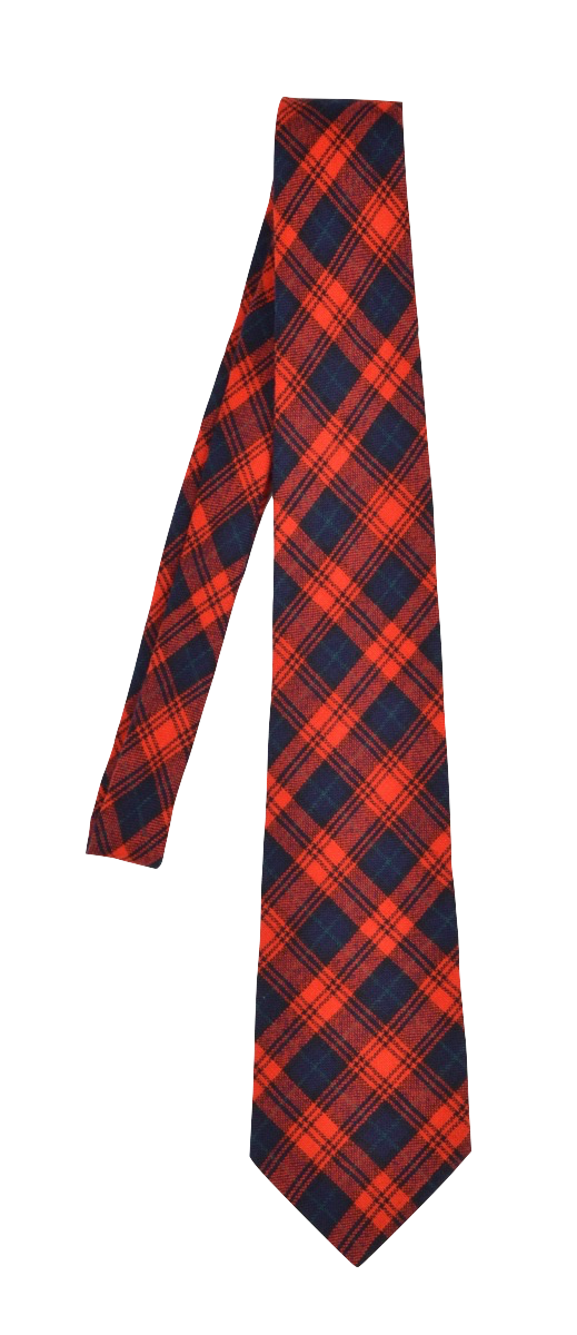 Schottenkaro-Krawatte aus Wolle - Rot