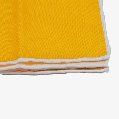 Hemley Handgerolltes Einstecktuch aus Baumwolle - Gelb