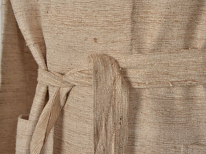 Novila Robe aus reiner Shantung-Seide - Haferflocken
