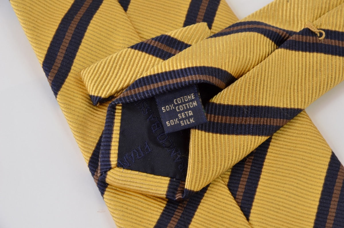 Franco Bassi Gestreifte Krawatte aus Baumwolle und Seide