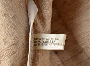 Novila Pure Shantung Silk Robe - Oatmeal