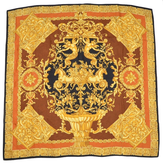 Barocco Chariot 87cm Silk Scarf - Gold