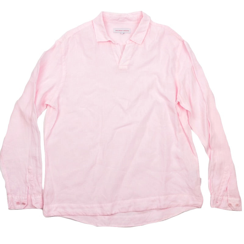 Orlebar Brown Linen Popover Size XL - Pink