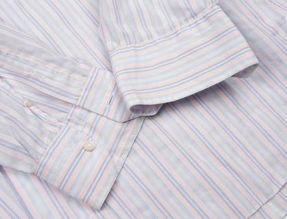 Barba Napoli Dress Shirt Size 41/16  - Pink/White/Blue Stripes