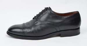 Silvano Mazza Black Cap Toe Schuhe Größe 9,5 - Schwarz