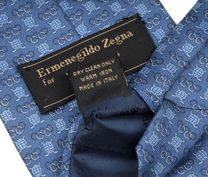 Ermenegildo Zegna for IIHF Hockey Silk Tie - Blue