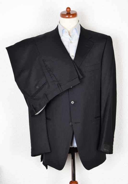 New Raffaele Caruso Sartoria Parma Suit Size 56 - Pin Striped