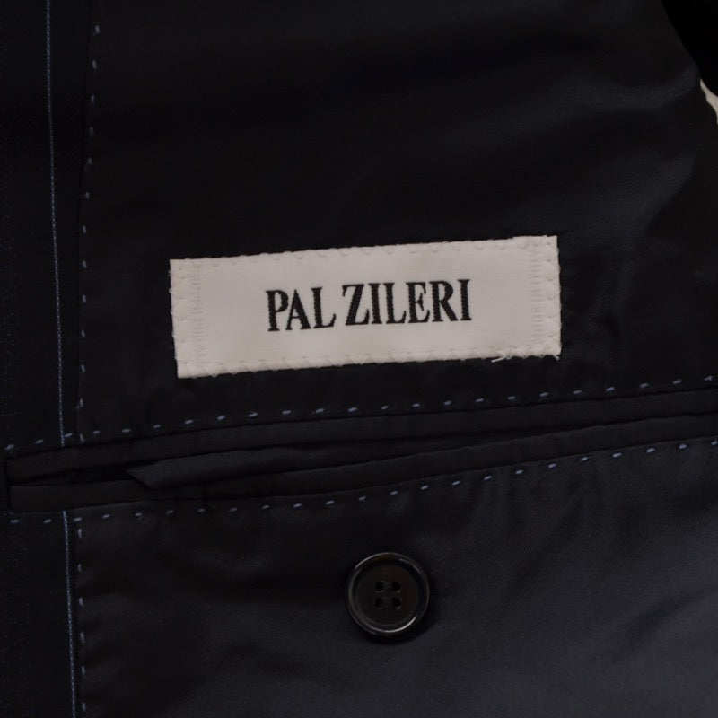 Pal Zileri Super 150s Striped Suit Size 52 - Navy Blue