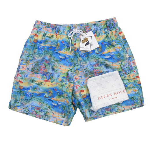 NEW Derek Rose Swim Shorts Size XL - Maui Print