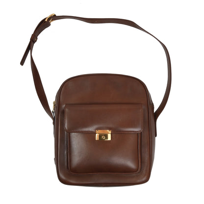 Vintage Leather Shoulder/Camera Bag - Brown