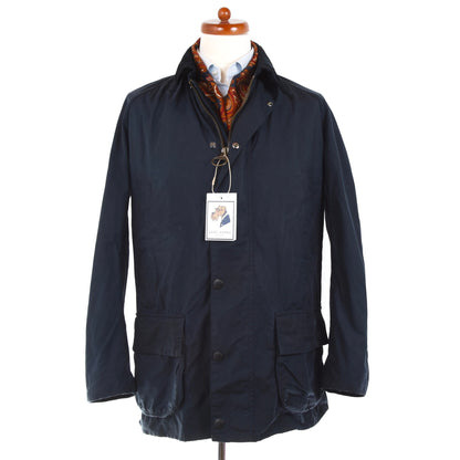 Barbour Bristol Waxed Jacket Size L - Navy Blue