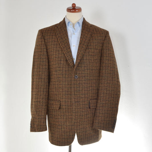 Harris Tweed/Walbusch Wolljacke Größe 54 - Grün/Braun kariert