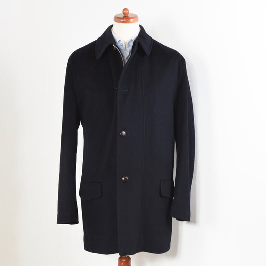 Corneliani Wool Car Coat Größe 52 - Navy