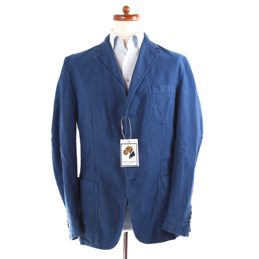 Boggi Milano Baumwoll-Leinen-Jacke Größe 52 - Blau