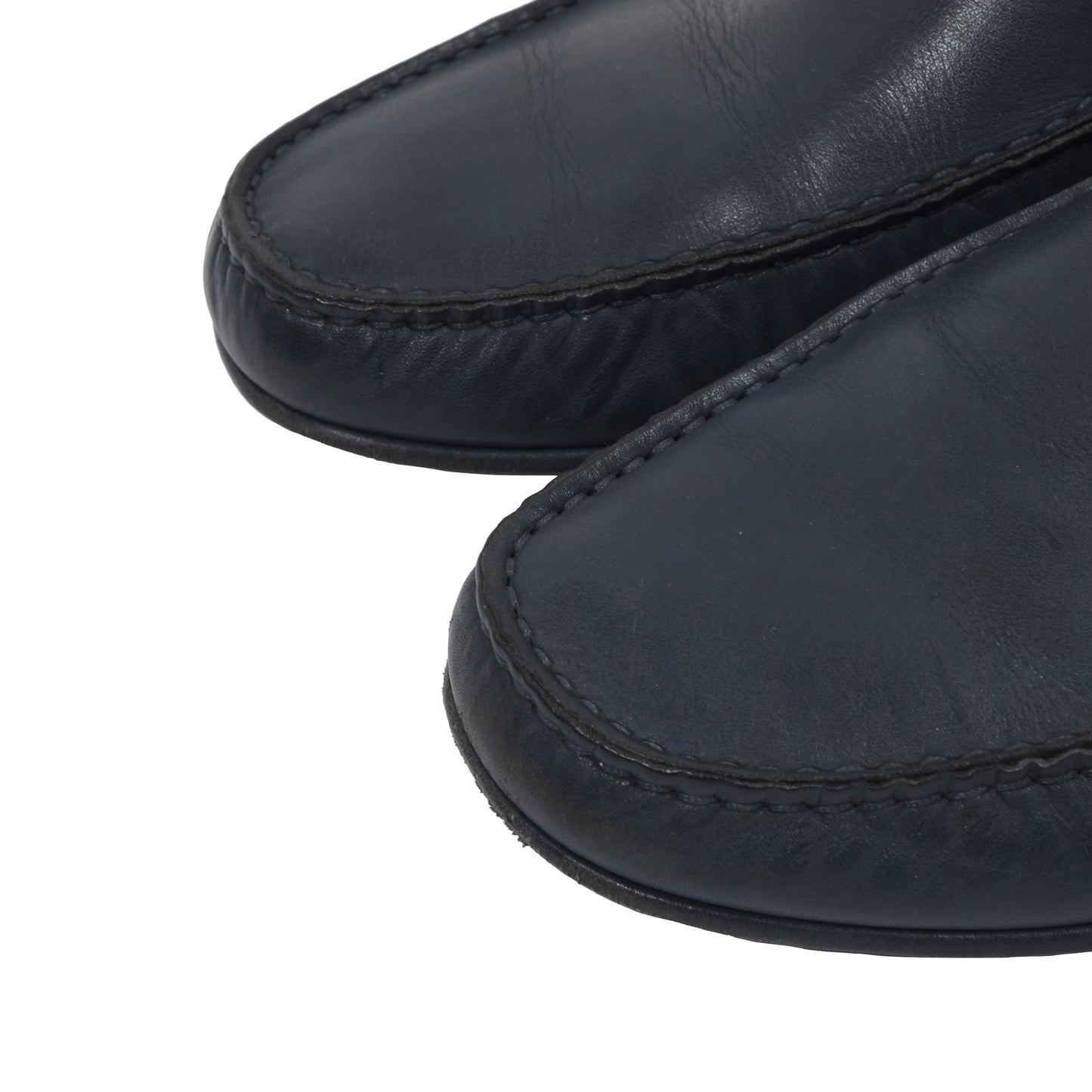 Ermenegildo Zegna Leder-Fahrerschuhe Größe 9EE - Blau