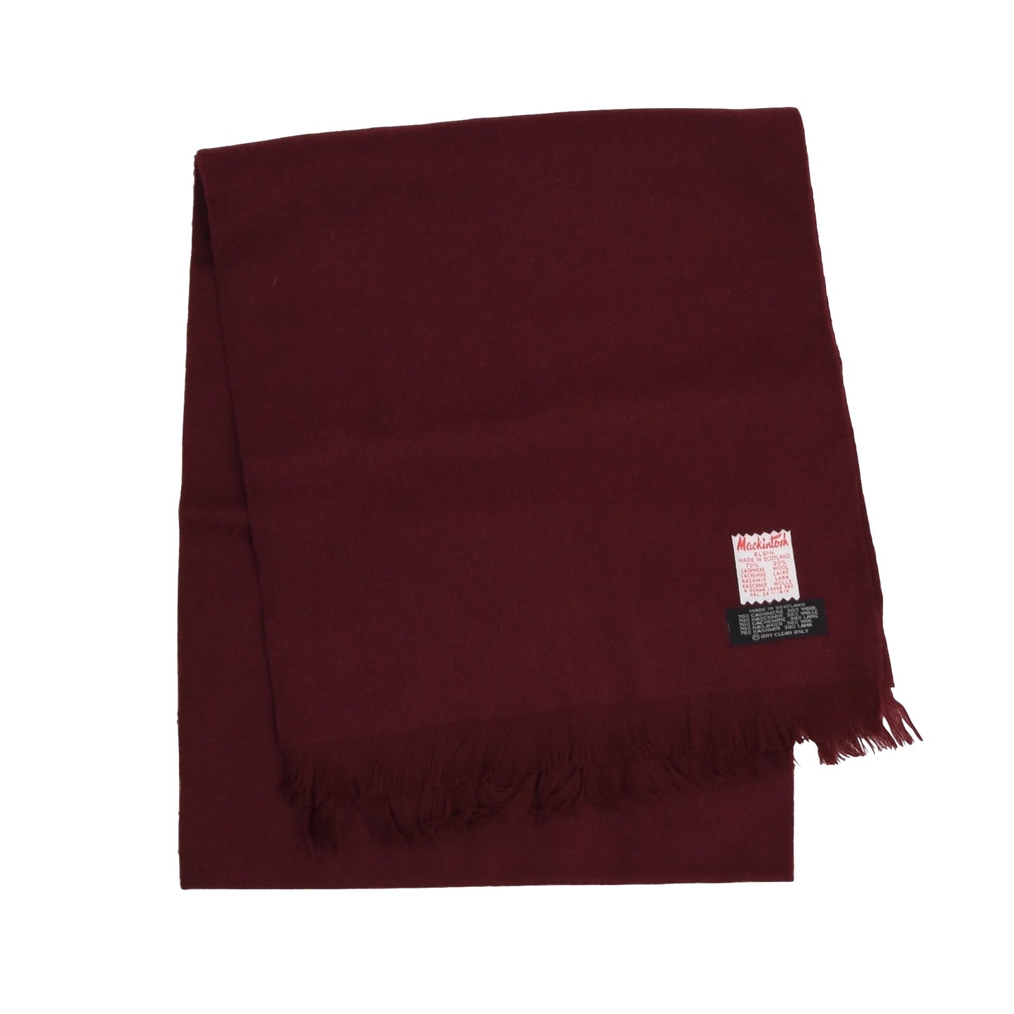 Mackintosh Elgin Cashmere/Wool Scarf - Burgundy