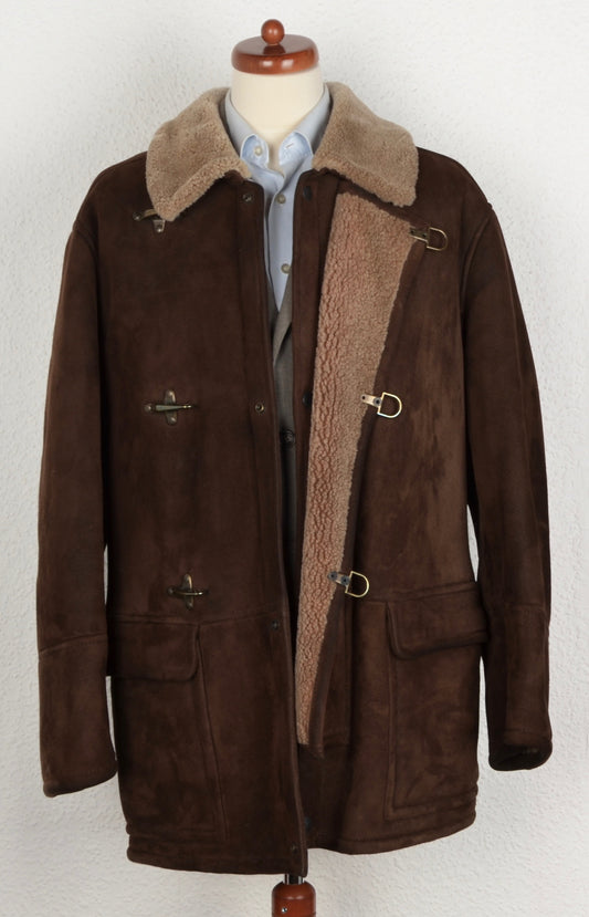 Effetti Fireman Buckle Shearling Coat - Size 50