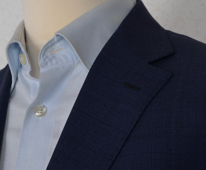 Luigi Bianchi Mantova Sartoria Suit Size 50 - Blue Plaid
