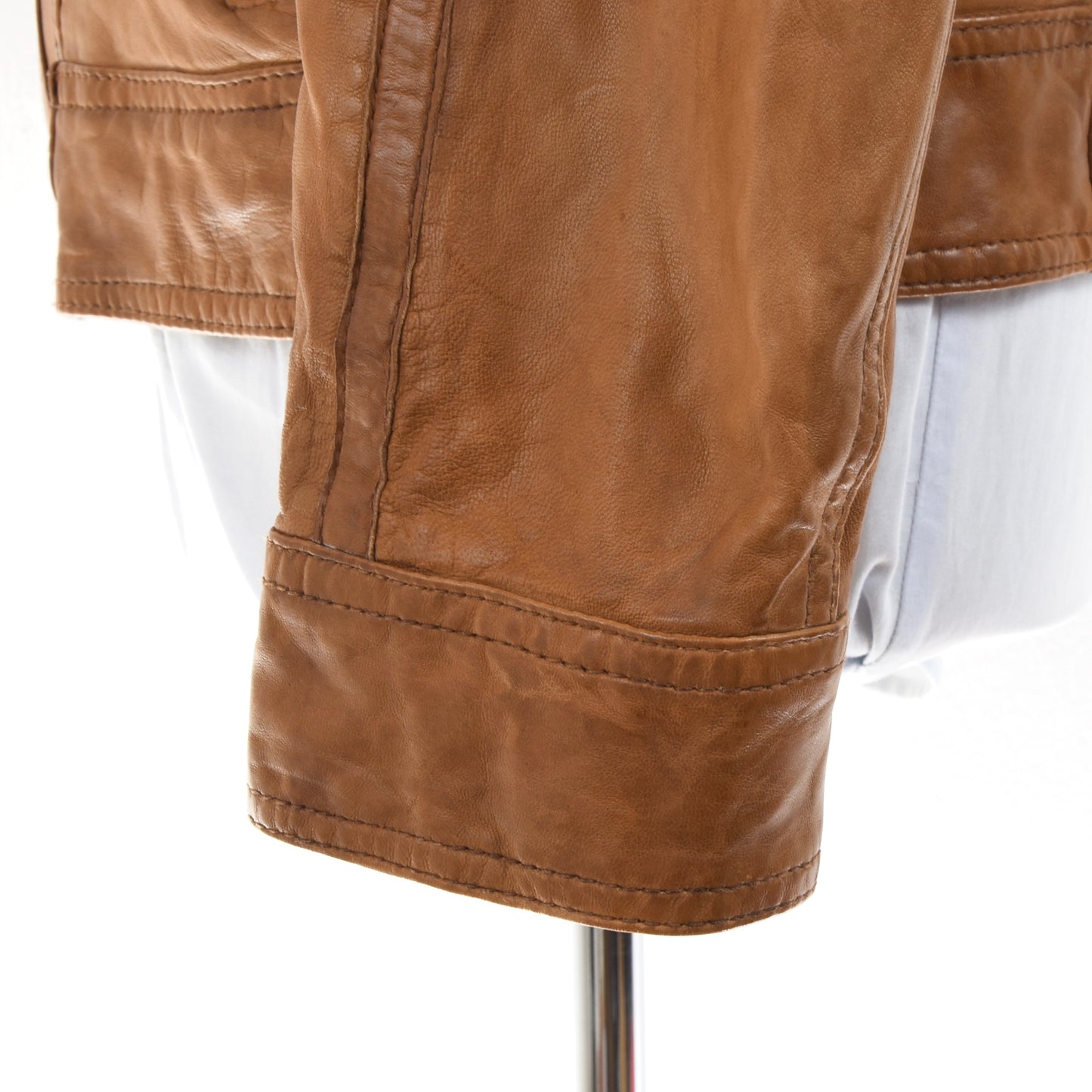 Milestone Lamb Leather Jacket Size 48/S - Tan