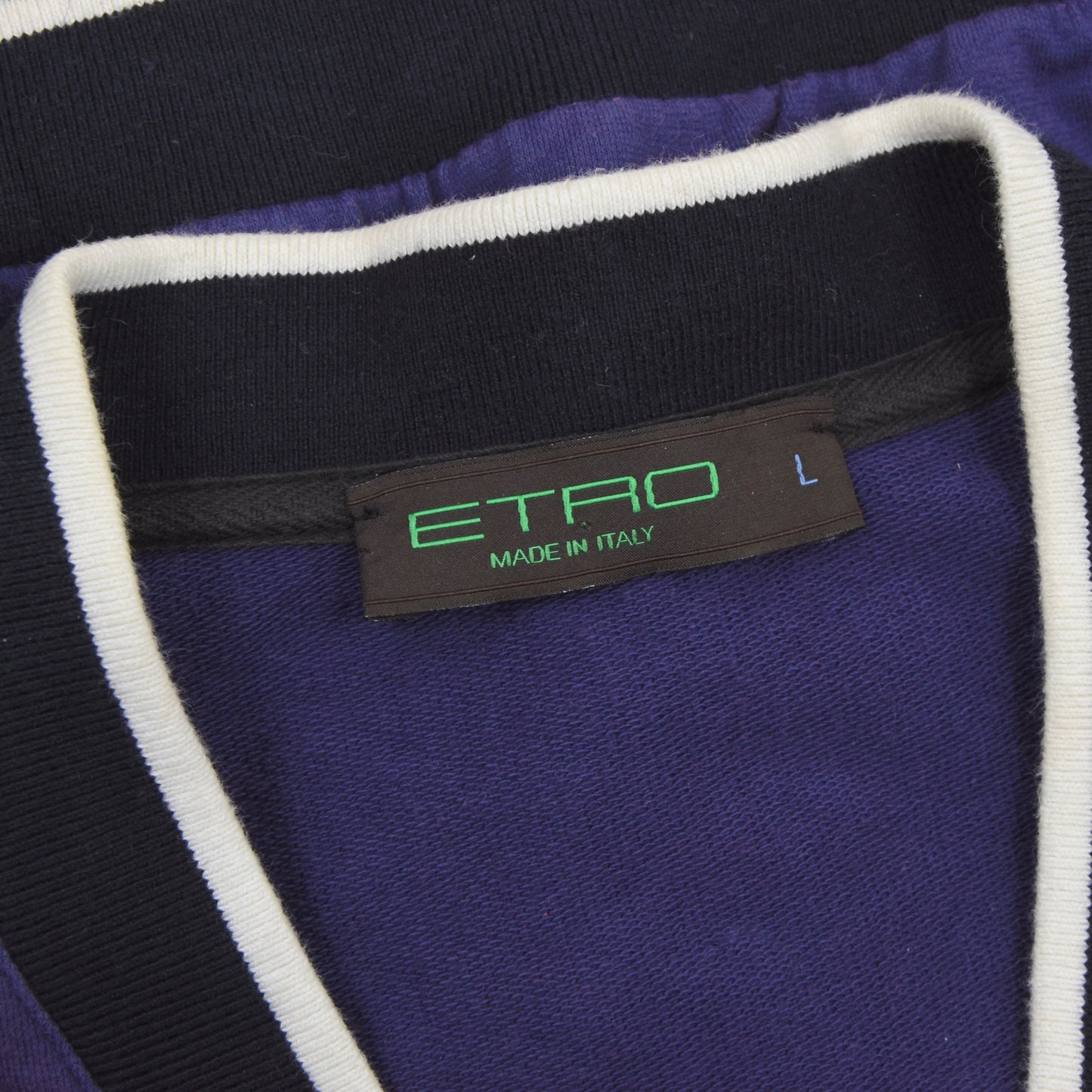 Etro Milano Cotton Cardigan Sweater Size L - Purple