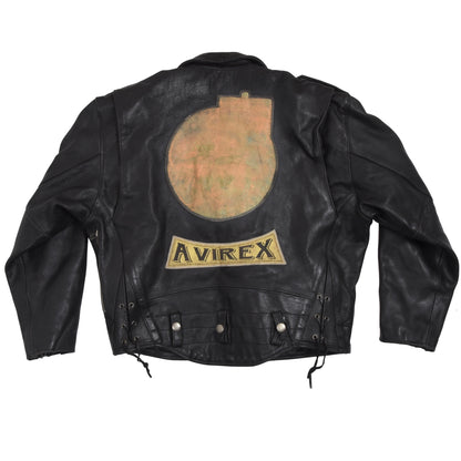 Vintage Avirex Leder Bikerjacke Größe M - schwarz