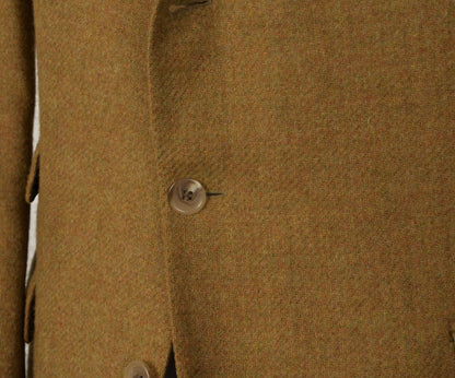 Burberrys Tweed Jacket Size 26 52 Short - Mustard