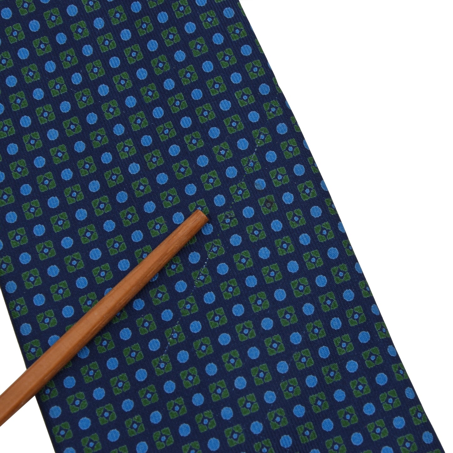 E. Marinella Napoli Silk Tie - Blue/Green Neat