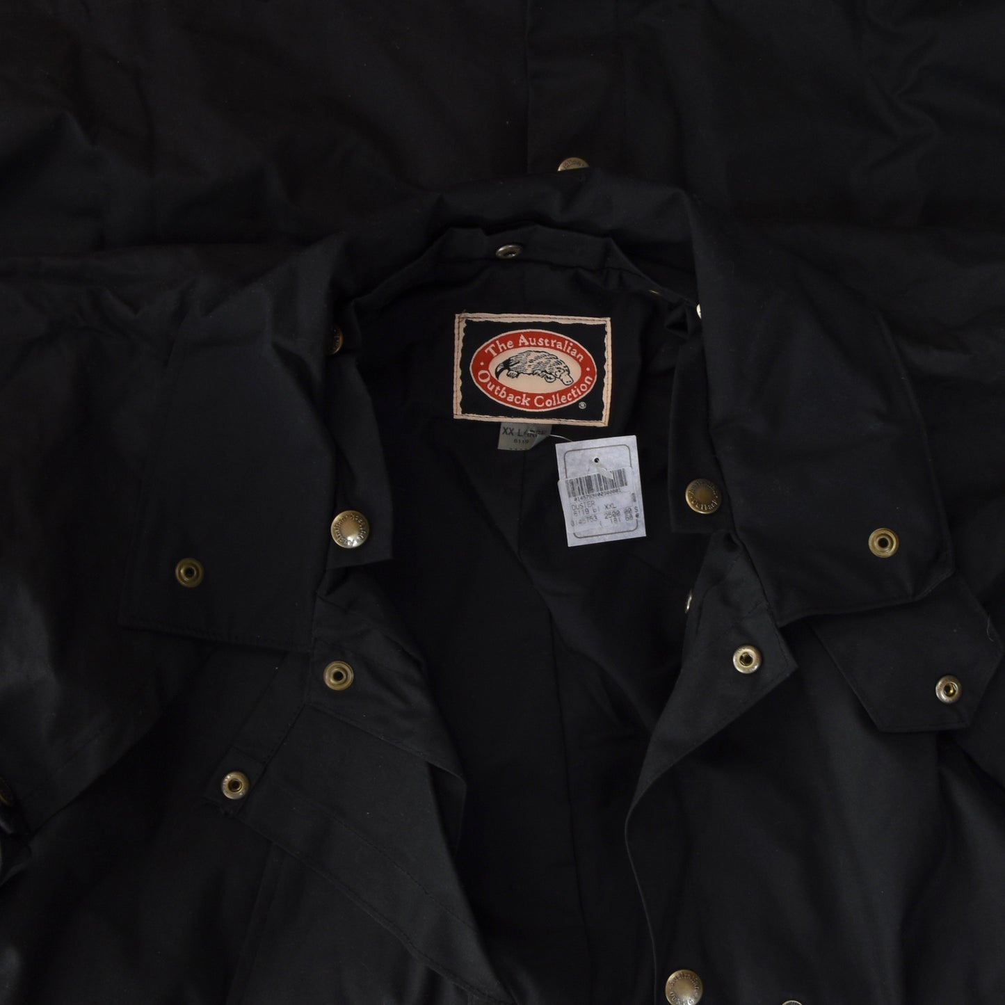 NWOT The Australian Collection Waxed Duster Size XXL - Black