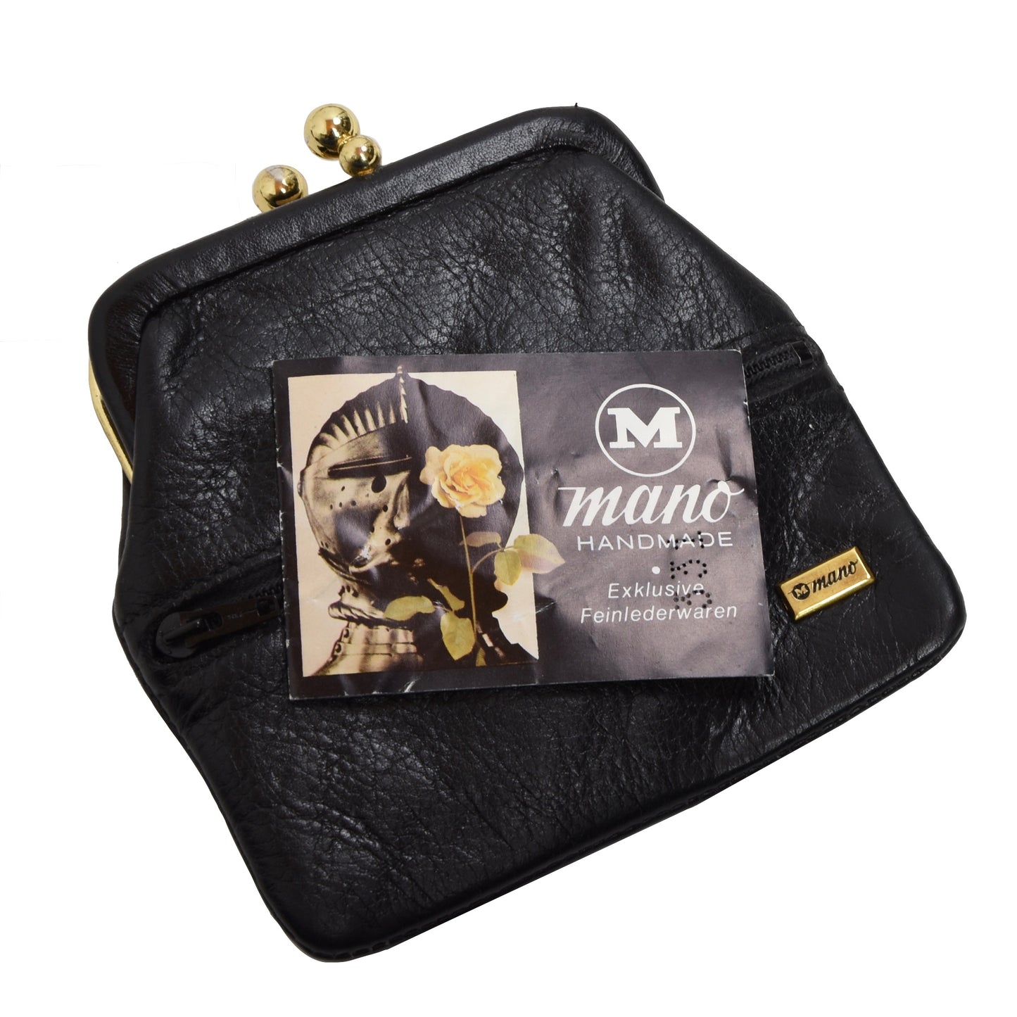 Mano Handmade Leather Change Purse - Black