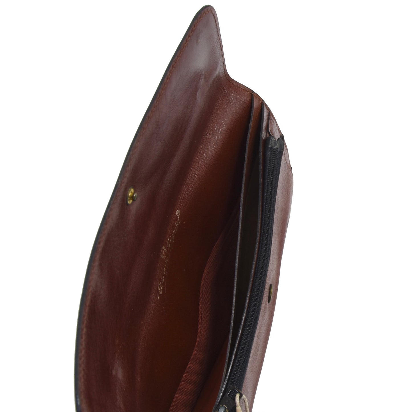 Vintage Etienne Aigner Leather Wallet - Brown-Red