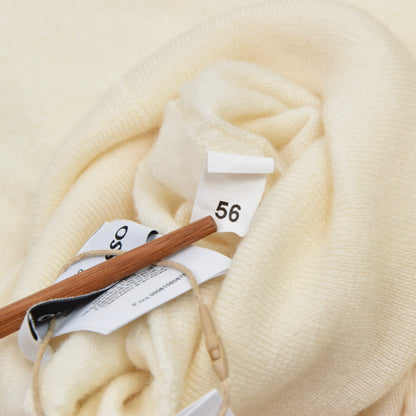 Gran Sasso Rollkragenpullover aus Wolle Größe 56 - Winterweiß