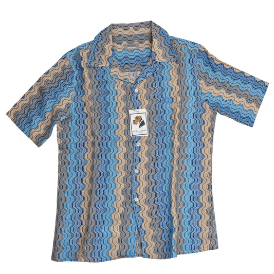 Missoni Sport Leinen Zickzack Hawaiihemd