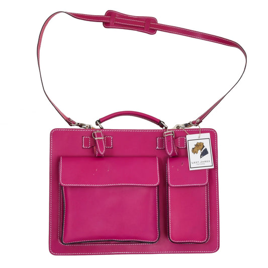 Made in Italy Leather Bag/Briefcase - Pink