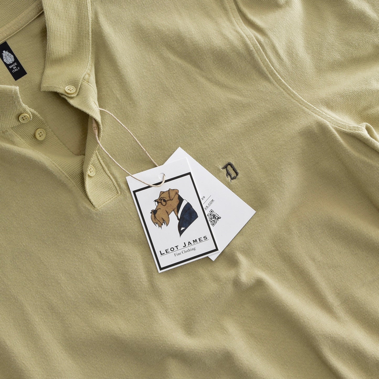Dondup Polo Shirt Slim Size M - Khaki Green/Tan