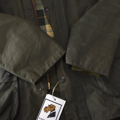 Barbour Bedale Wachsjacke Größe C42/107cm - Salbeigrün