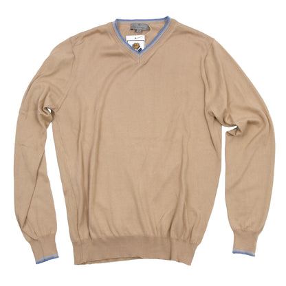 Canali Cotton Sweater Size 52 - Beige