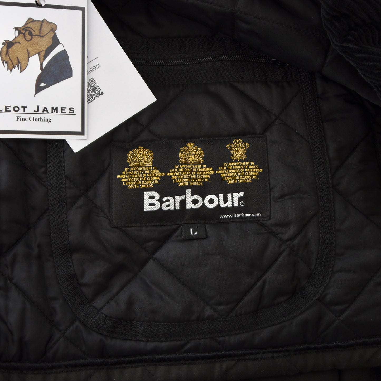 Barbour Eskdale Steppjacke Größe L - Schwarz